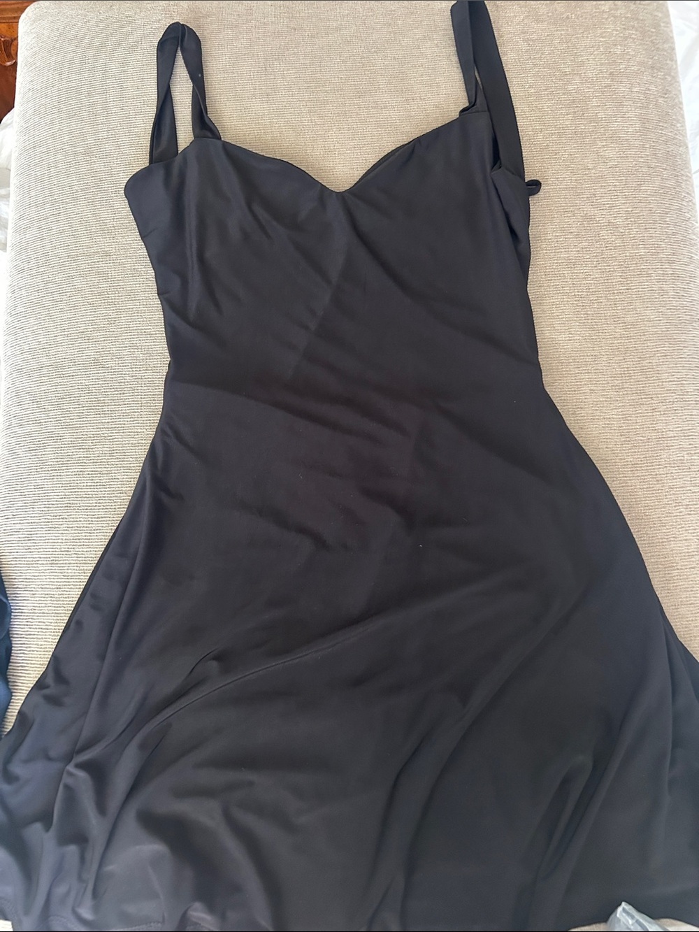 Classic Black Slip Dress with Adjustable Straps